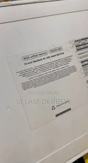 New Laptop Apple MacBook 16GB Apple M3 SSD 256GB