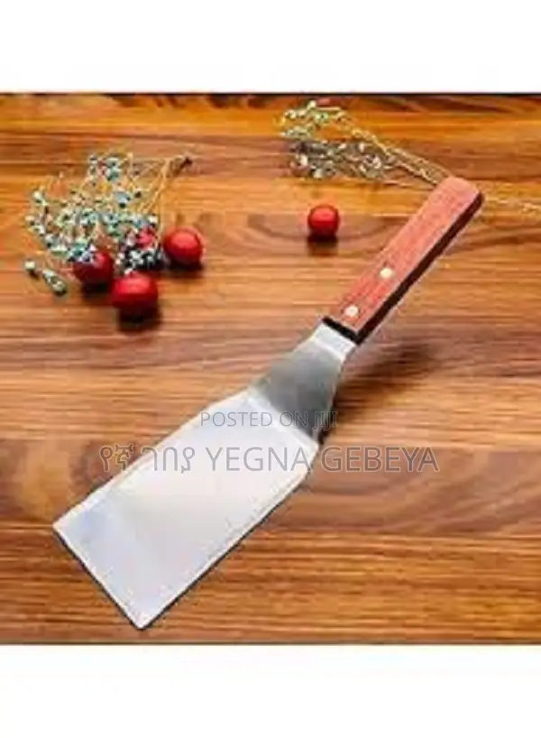 Spatula Wooden Handle Stainless Steel Grill Turner, Scraper Flipper