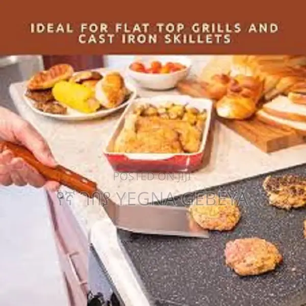 Spatula Wooden Handle Stainless Steel Grill Turner, Scraper Flipper