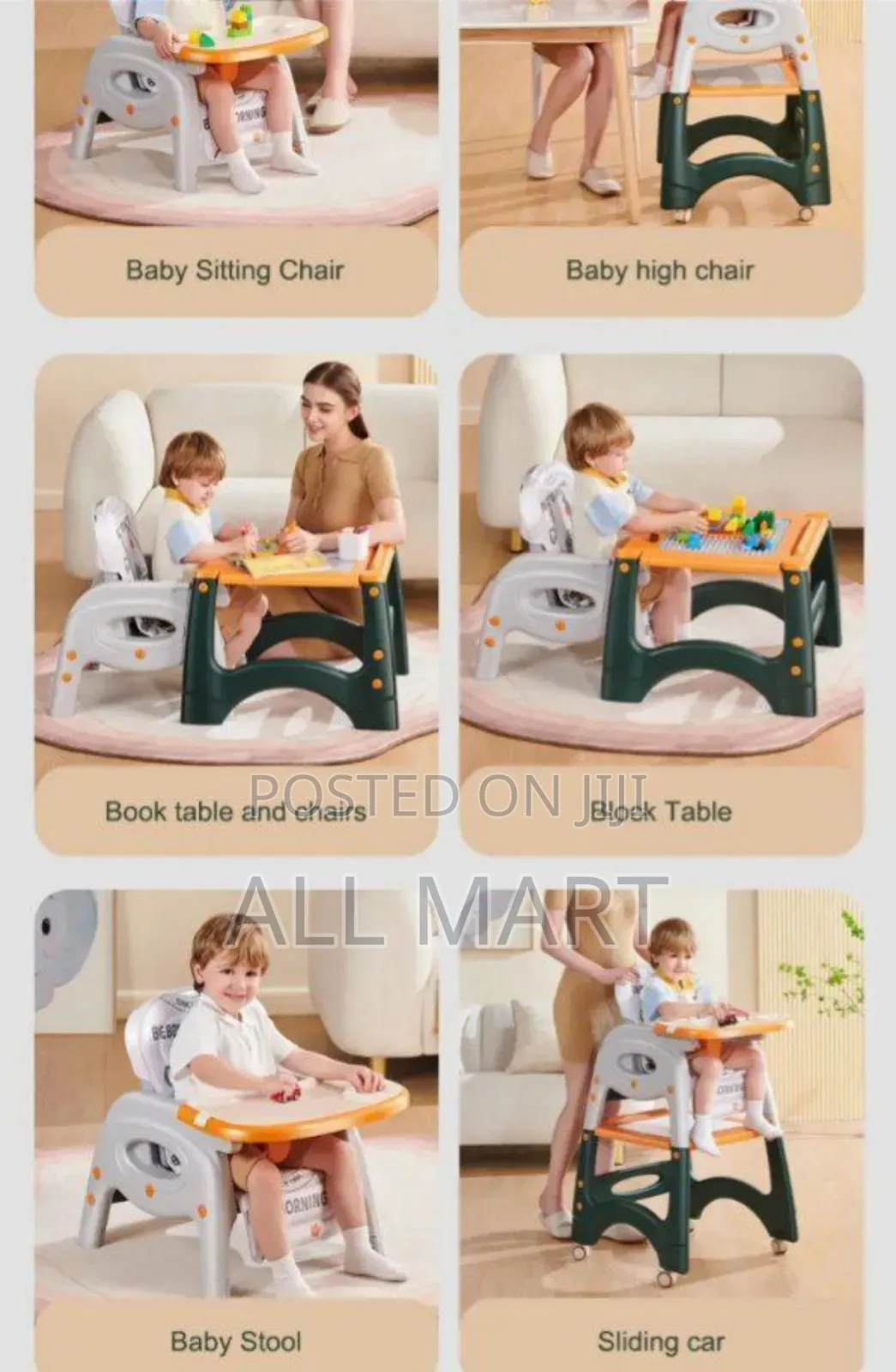 Baby High Chair Multifunctional Infant Feeding Chair