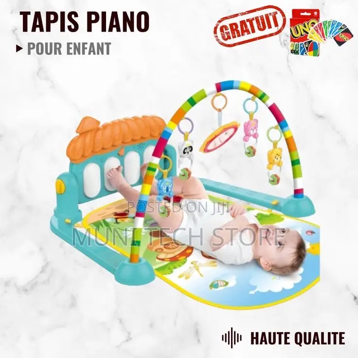 Piano Fitness Rack - Interactive Baby Gym With Musical Keyboard A
