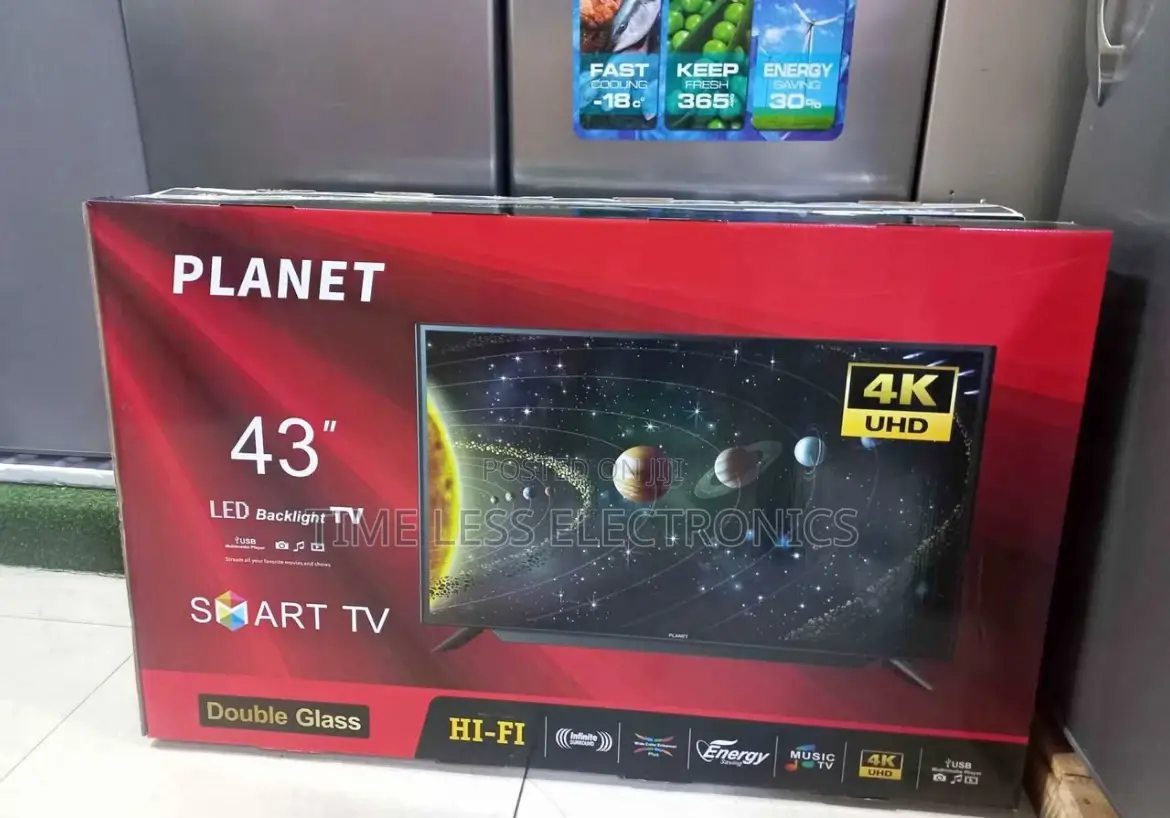 Planet 43” Smart Android Tv – Double Glass, Smart Stylish!
