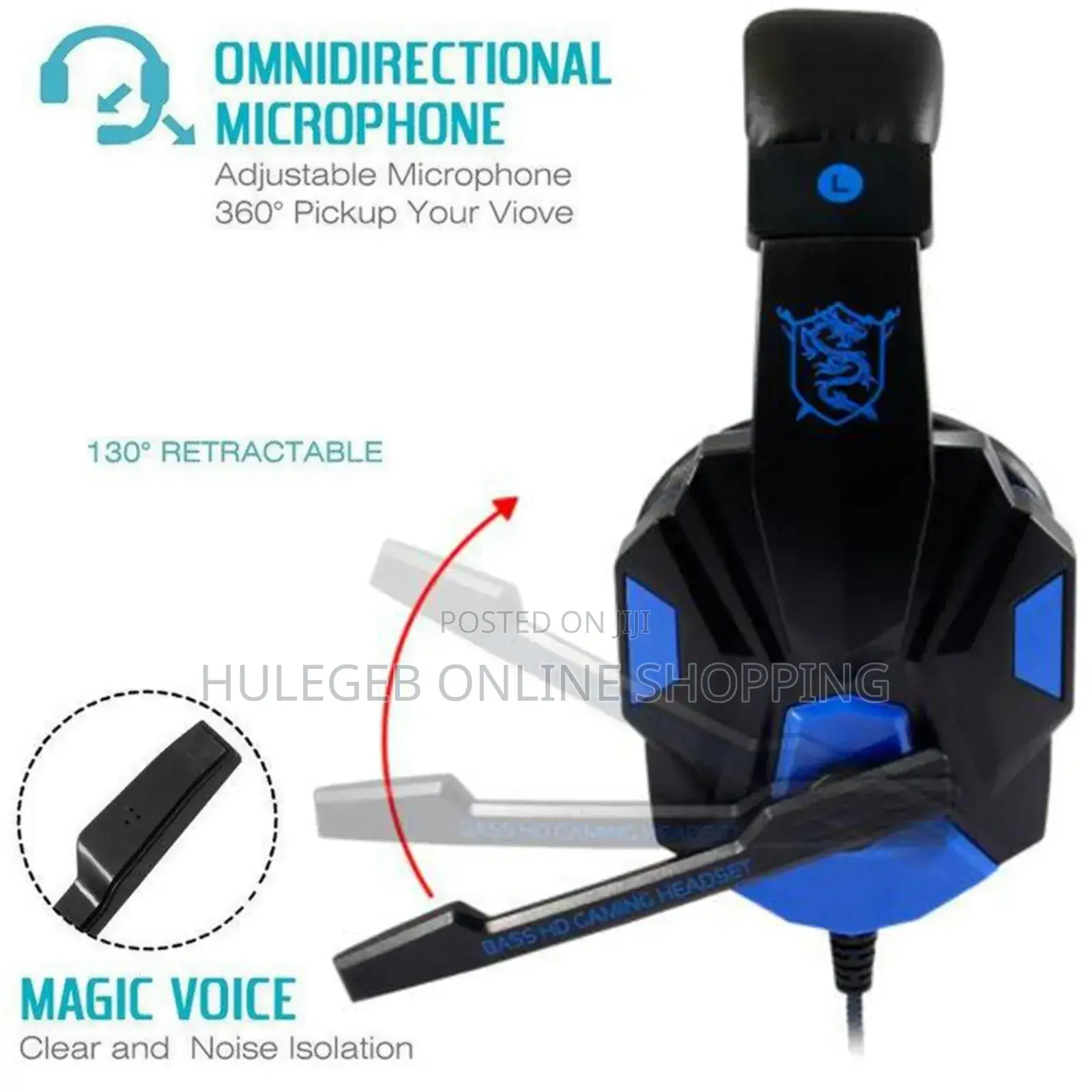 New Gaming Headseat With Mic Active Nois Cancelation