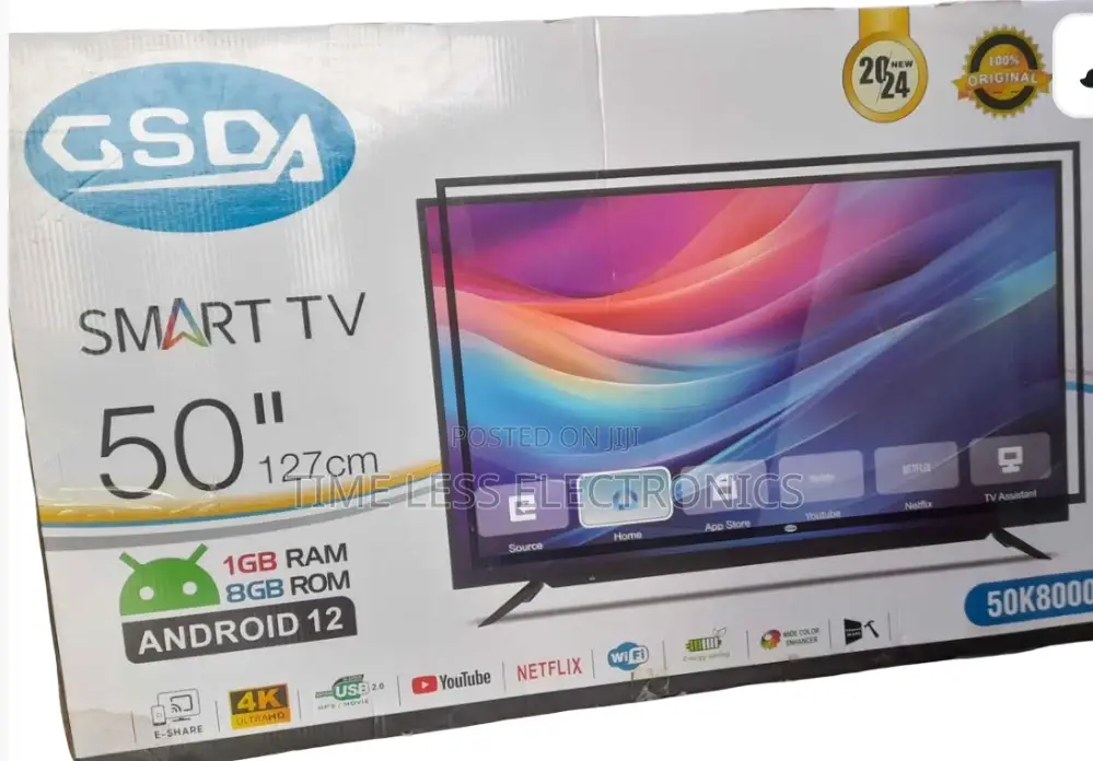 Gsda 50” Smart Android Tv – , Wifi Youtube, 2024 Model!
