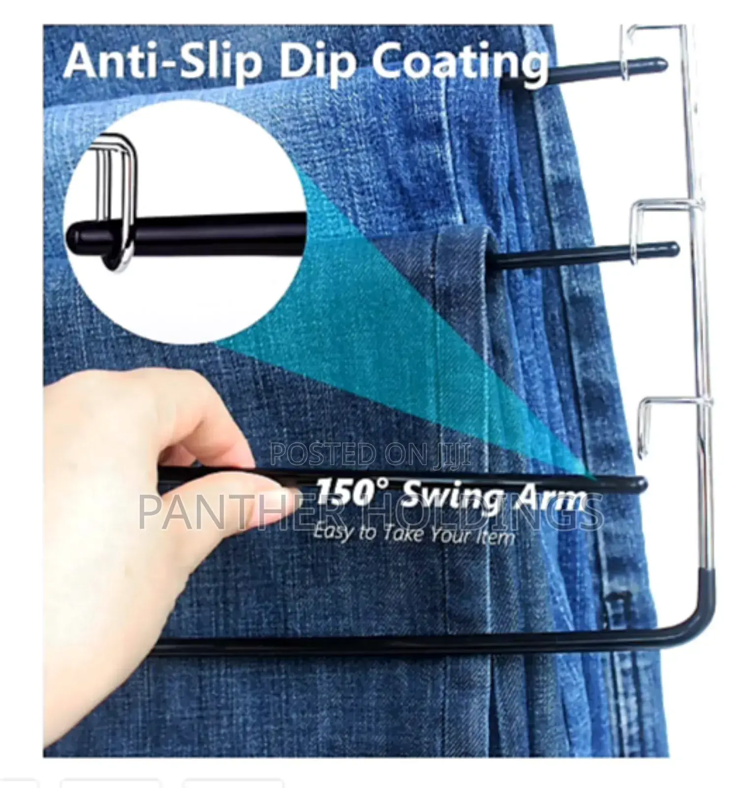 Metal Pants Hanger 5 Rack 47cm L X 36.83cm W