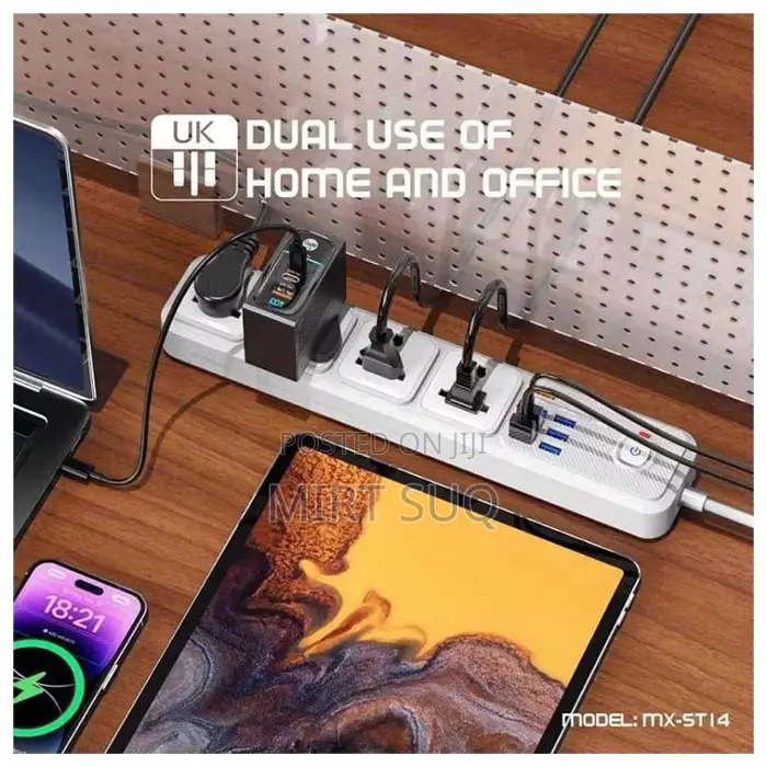 Rugga's 12 in 1 Pd Power Strip With 4 Socket, 7 Usb