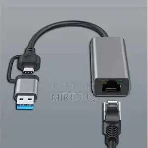 Usb3.0/Type-C to Rj45 Ethernet Adapter for Laptop Pc