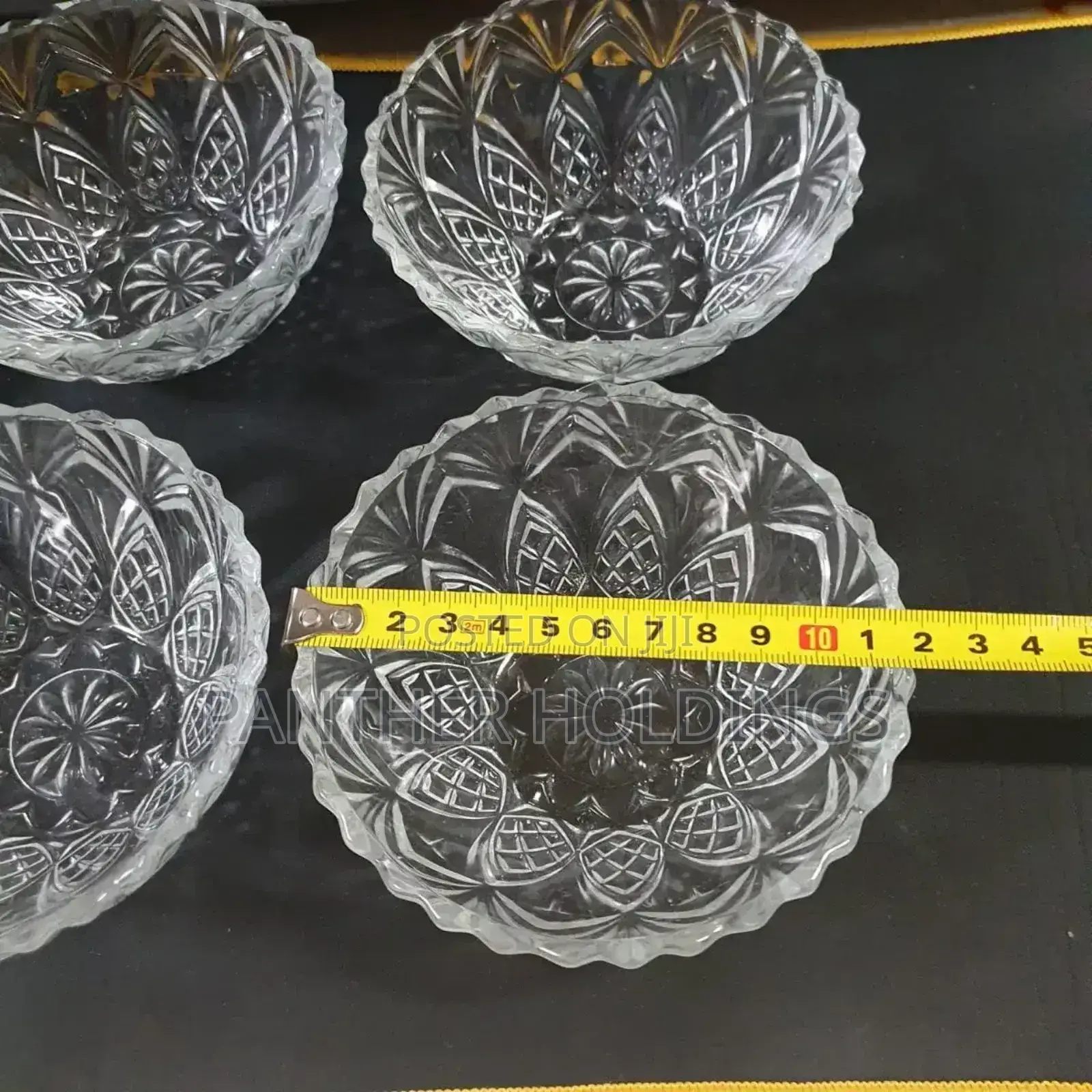 Made in Indonesia Set of Six Small Crystal Bowls