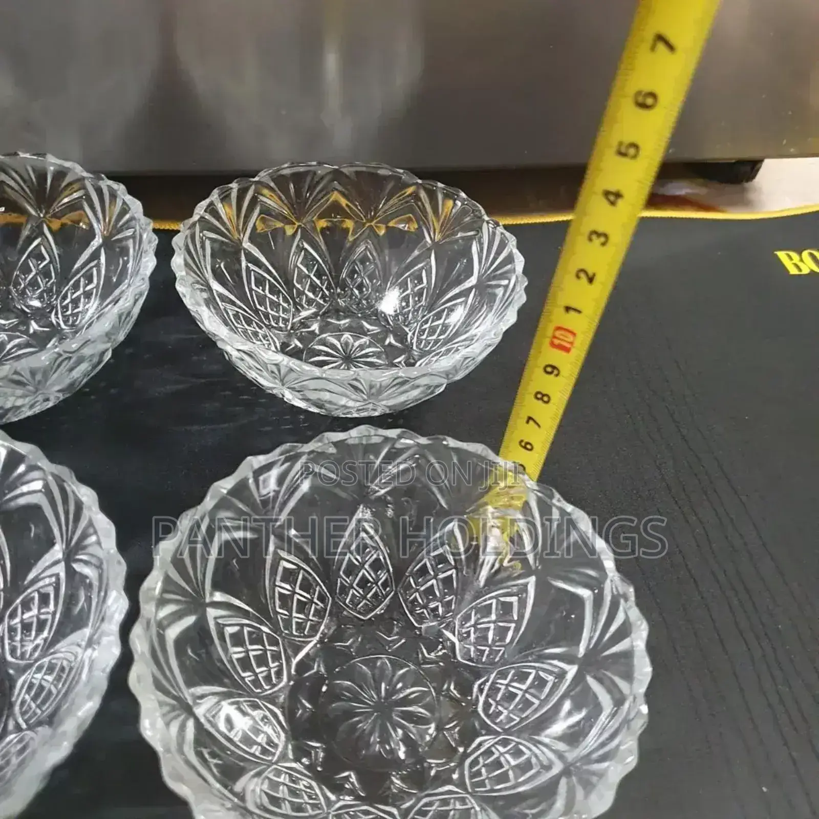Made in Indonesia Set of Six Small Crystal Bowls