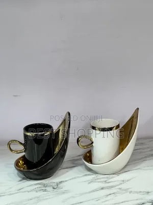 Luxurious Ceramic Tea and Coffee Set የሻይ ለመኪያቶ የቡና ሲኒ ከነ ማስቀመጫዉ 12 Pc