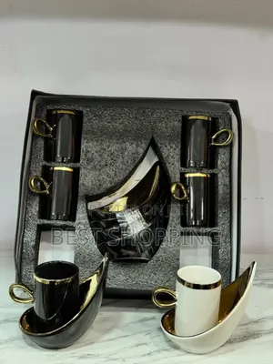 Luxurious Ceramic Tea and Coffee Set የሻይ ለመኪያቶ የቡና ሲኒ ከነ ማስቀመጫዉ 12 Pc