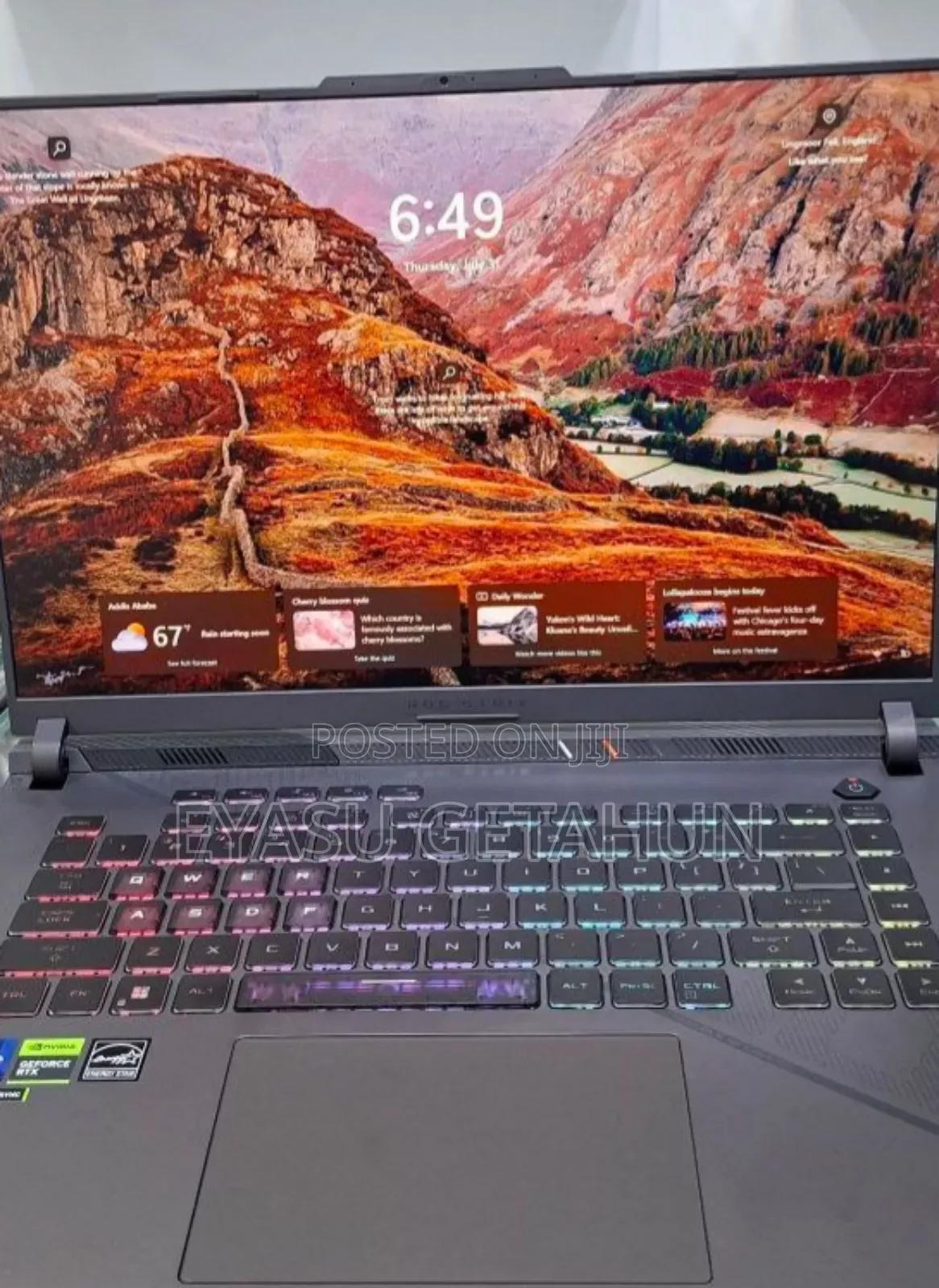 New Laptop Asus ROG Strix G15 32GB Intel Core I9 SSD 1T