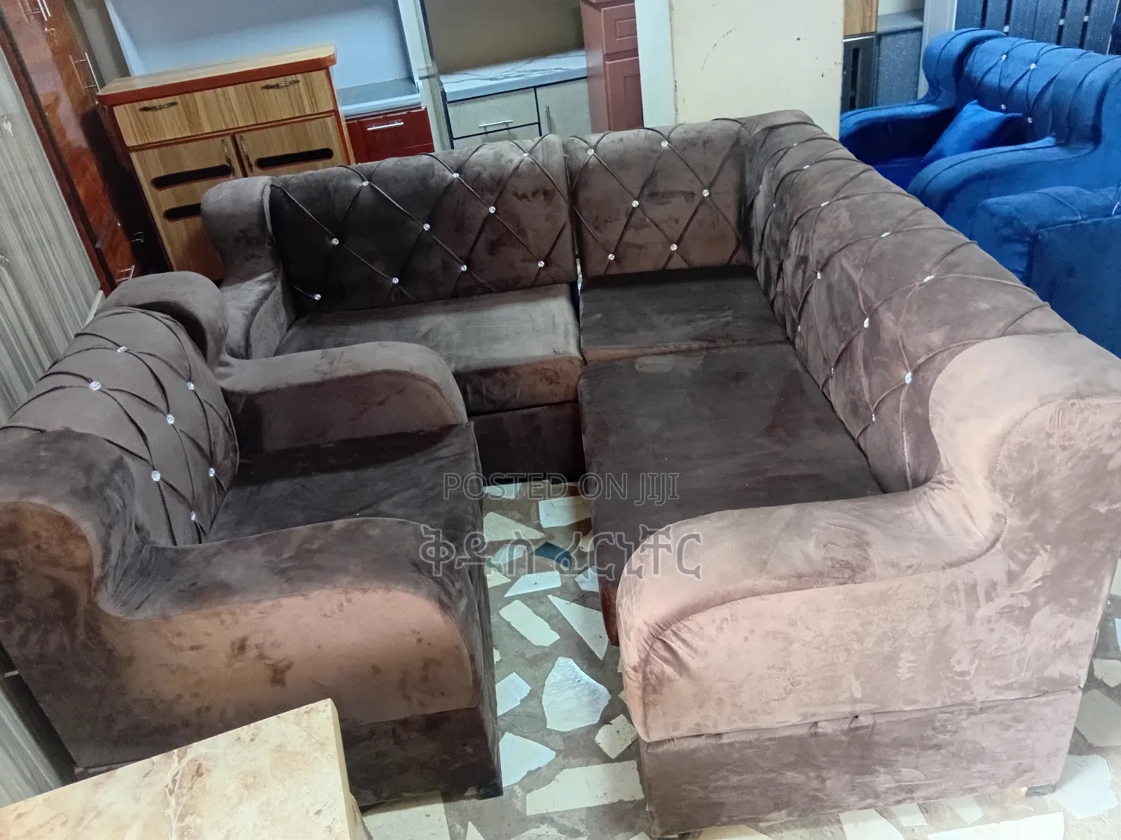 በጥራትና በጥንቃቄ የተሰሩ ሙሉ 7 ሰው የሚያስቀምጡ ኤልሼፕ ሶፋዎች