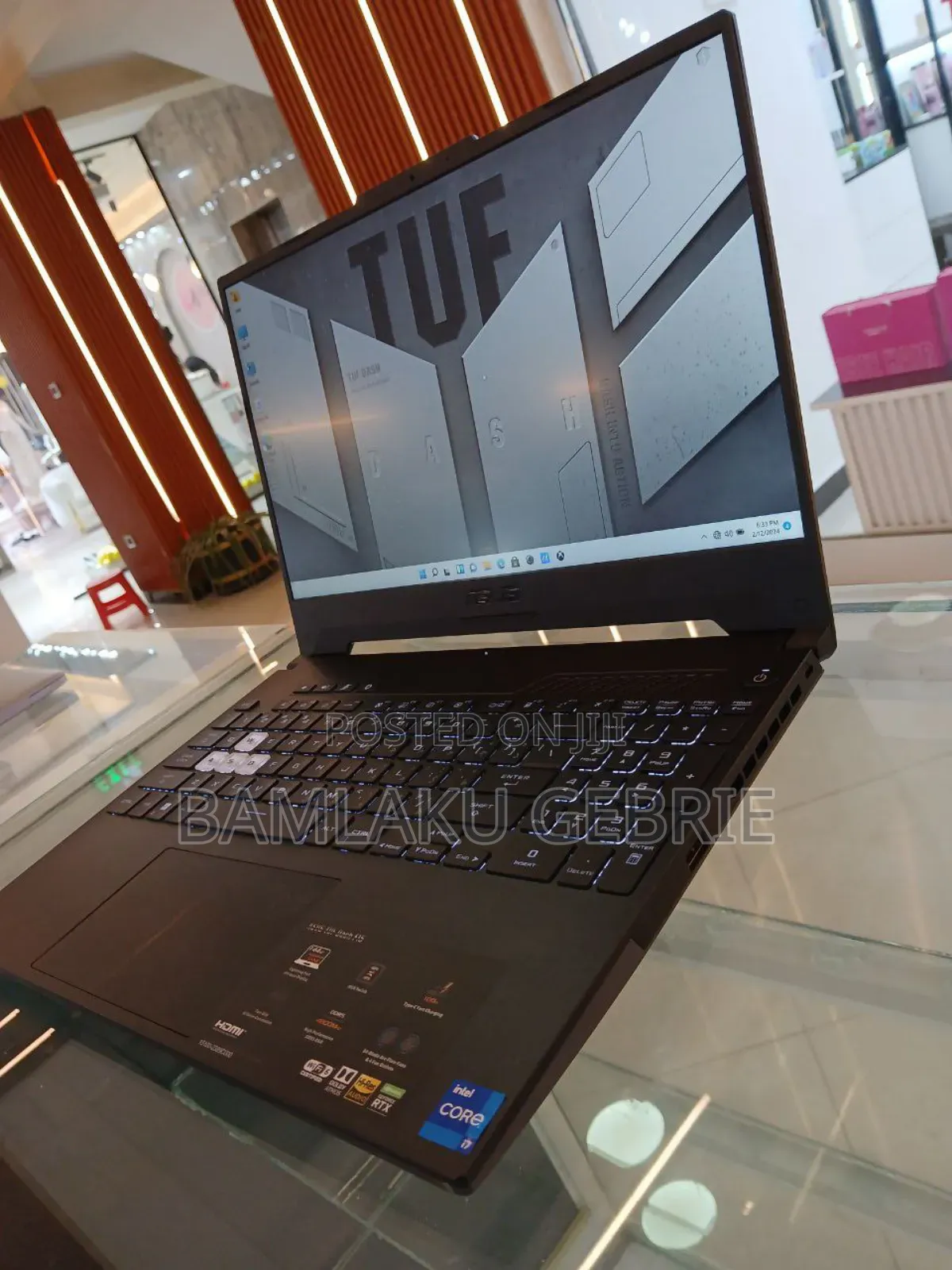 New Laptop Asus TUF Dash F15 16GB Intel Core I7 SSD 512GB