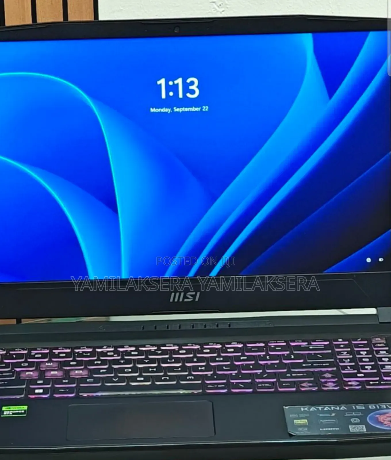 New Laptop MSI Katana 15 16GB Intel Core I7 SSD 1T