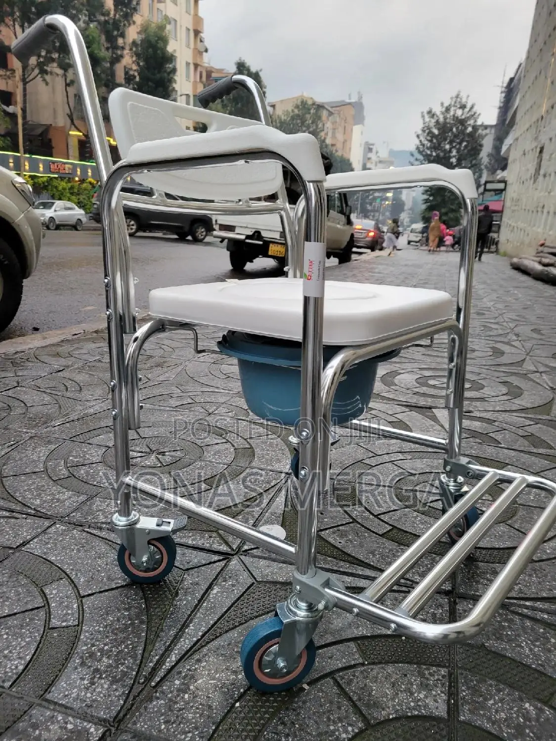Toilet,Potty Chair嚐₰Elderly - Weight Capacity150kg露፹lock Caster Wheels