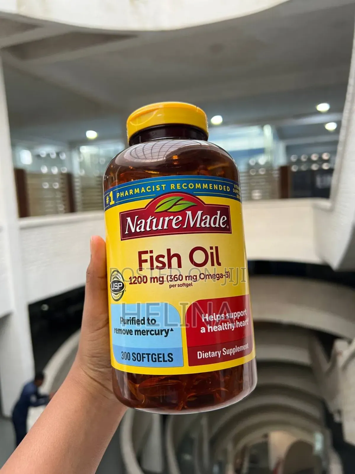 Nature Made Fish Oil Helps Support a Healthy Heart 1200mg 300 Softgels