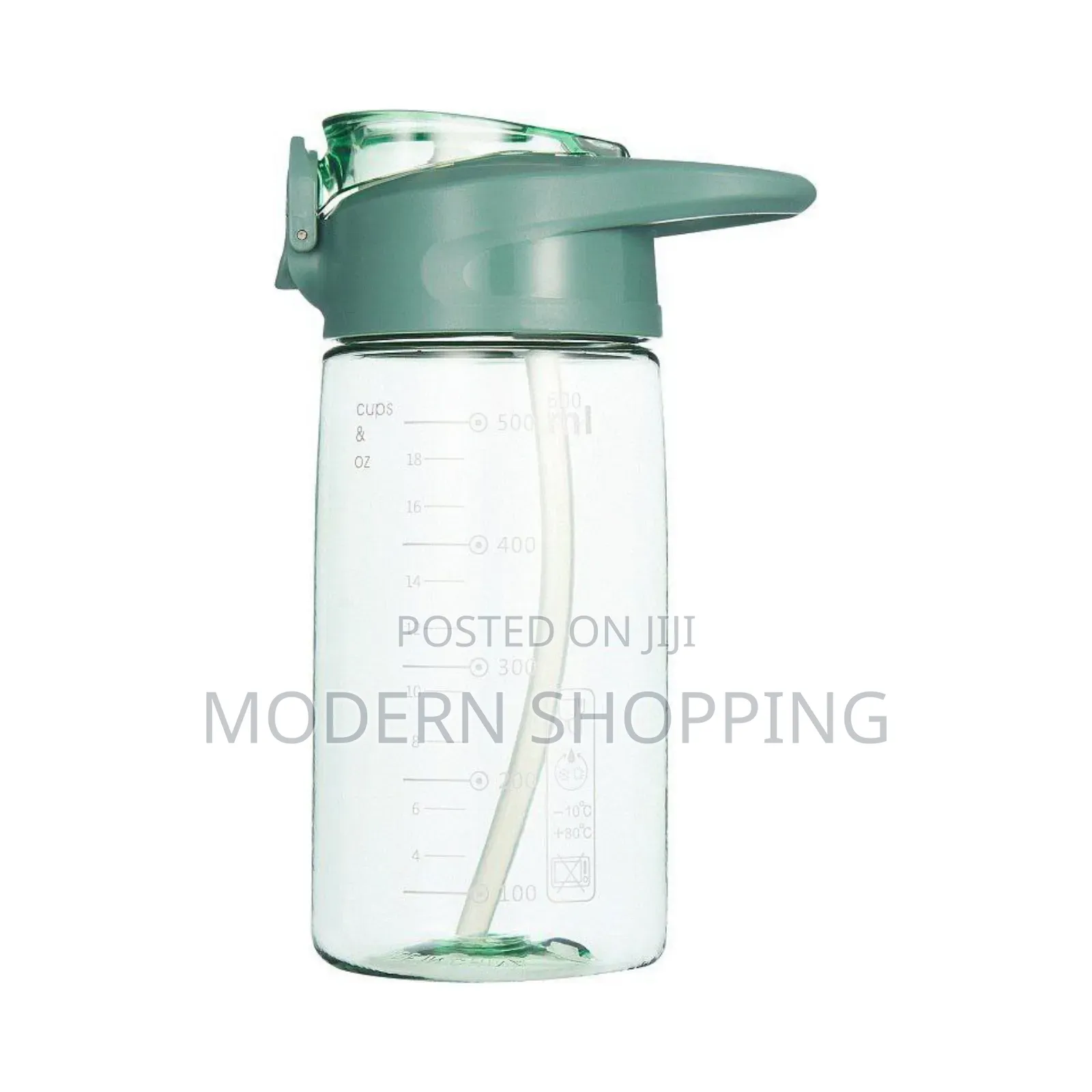 600ml Water Bottle With Straw