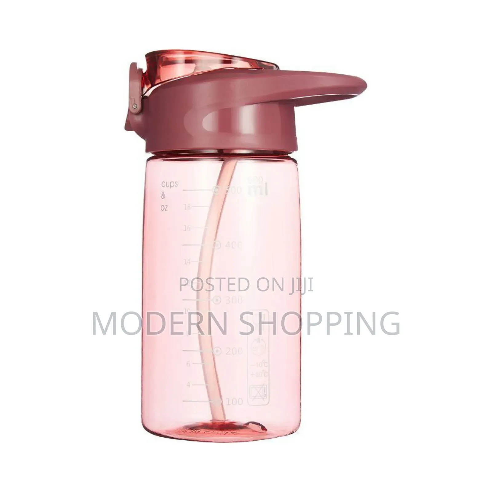 600ml Water Bottle With Straw