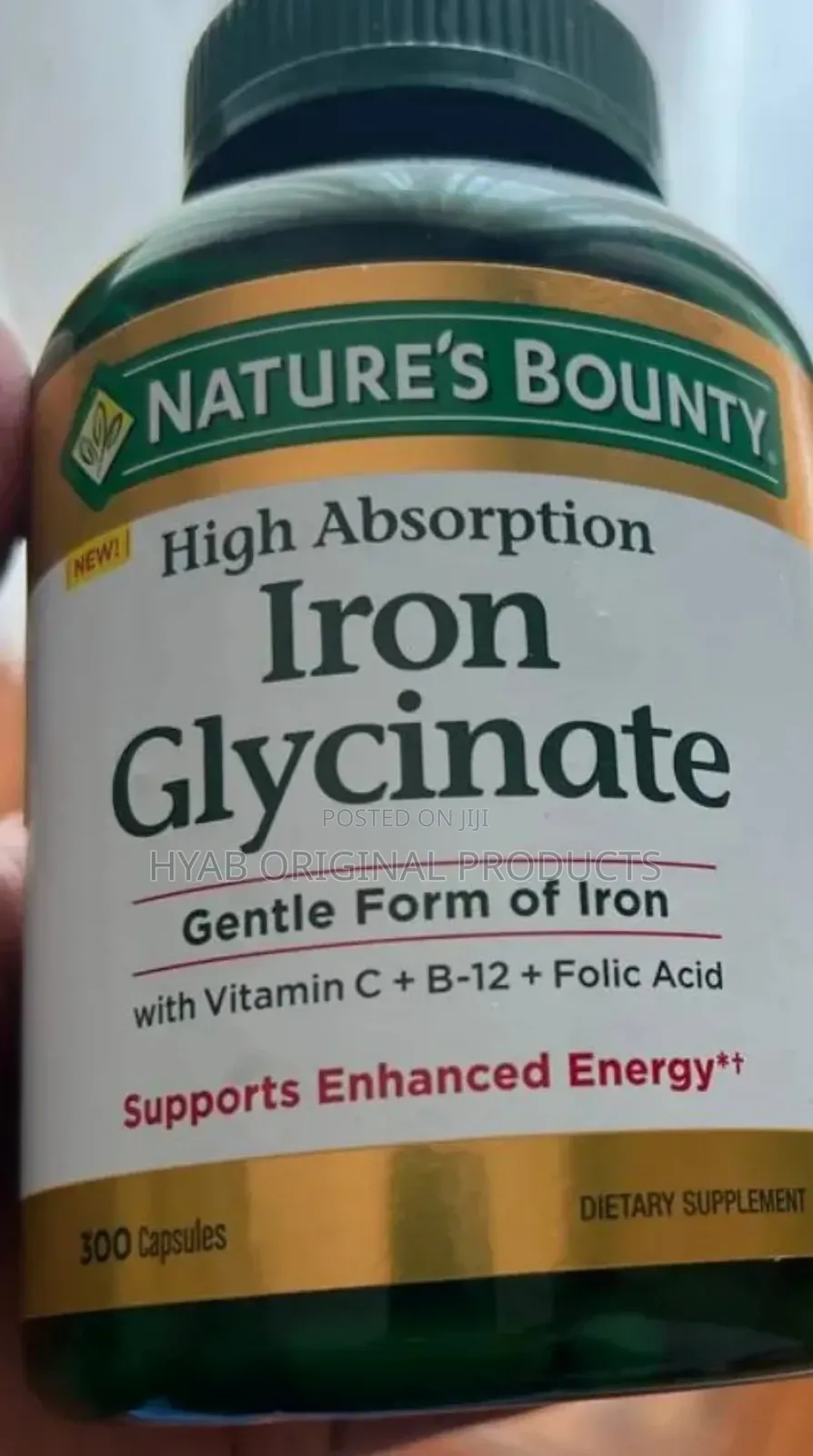 Iron Glycinate Gentle Form of Iron + Vitamin C,B12,Folic Acid