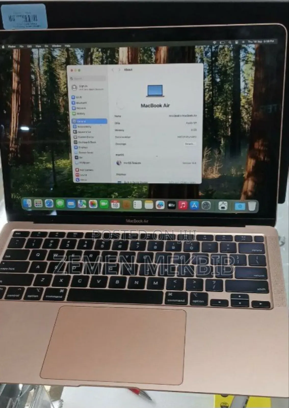 New Laptop Apple MacBook Air 2020 M1 8GB Intel Core I7 SSD 256GB