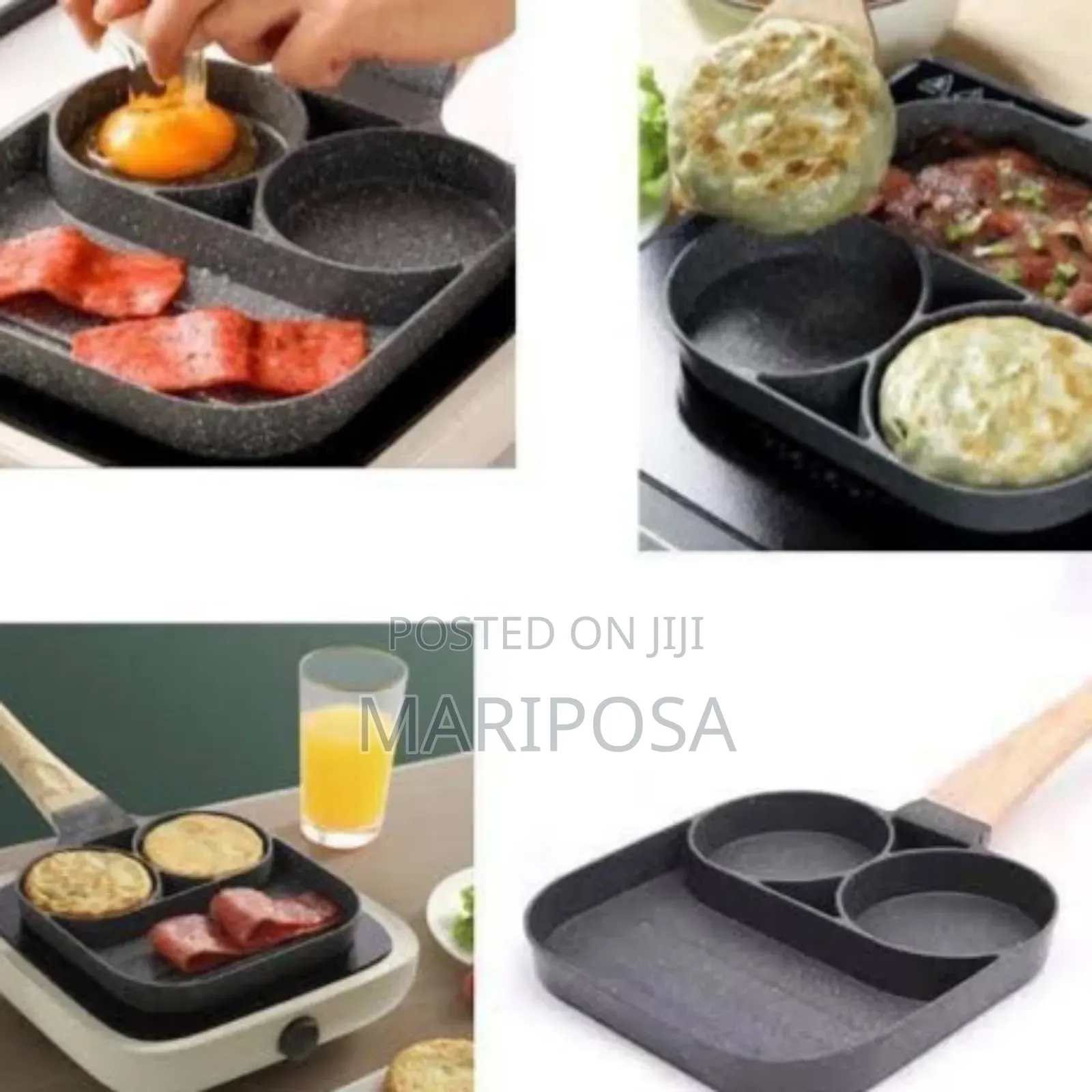 3 in 1 Flat Bottom Omelette Egg Pan