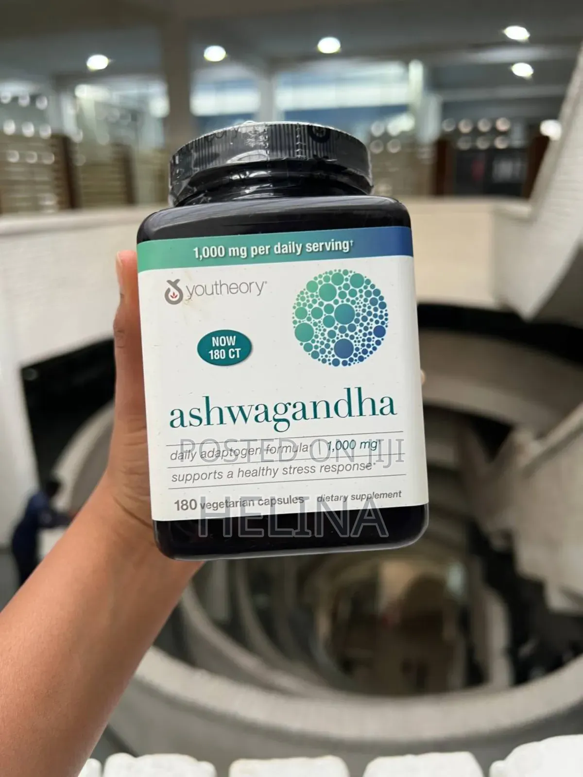 Youtheory Ashwagandha 1000mg 180 Vegeterian Capsules From Usa