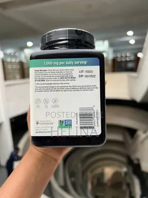 Youtheory Ashwagandha 1000mg 180 Vegeterian Capsules From Usa