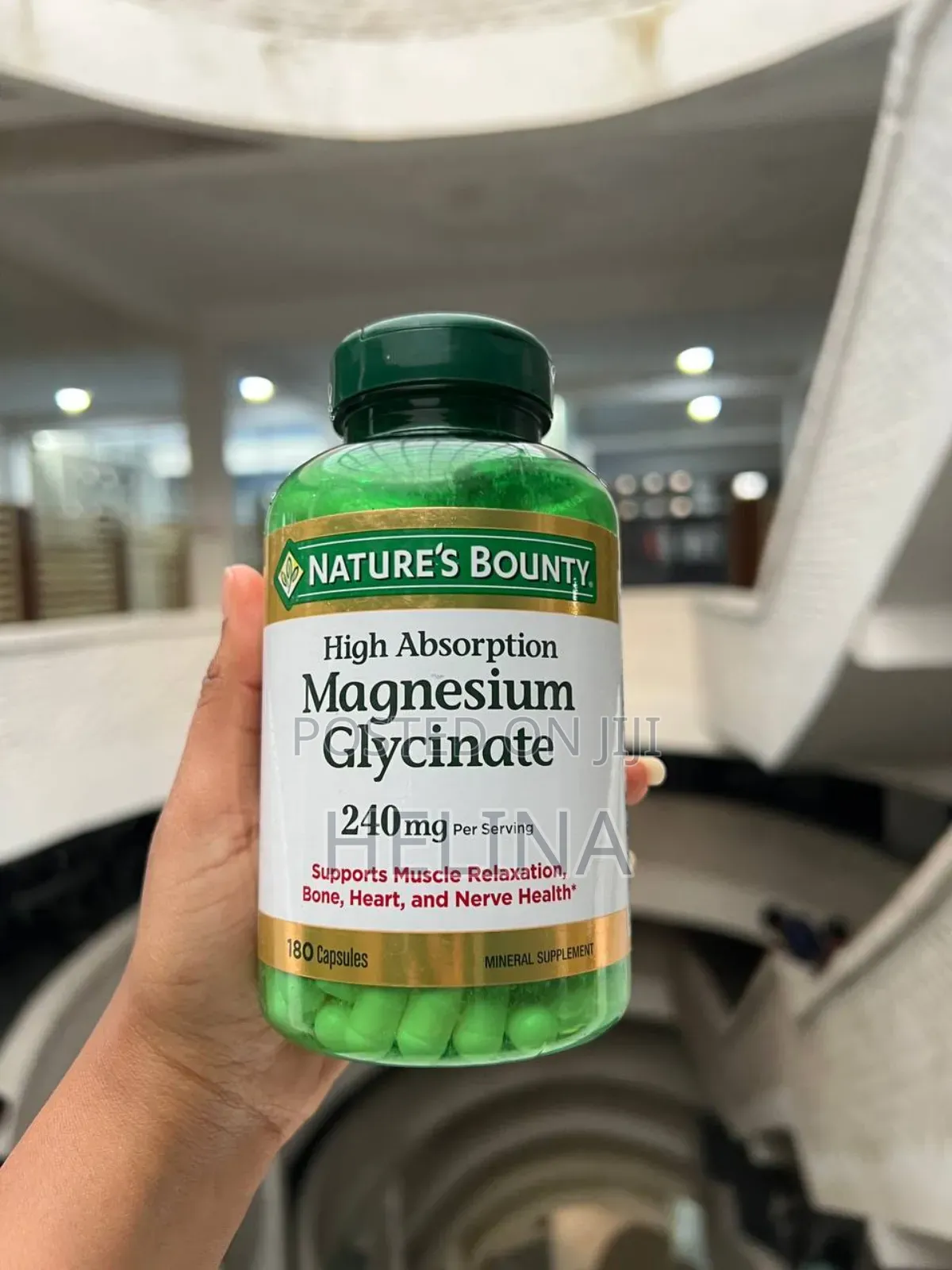 Magnesium Glycinate 180 Capsules 240mg Per Serving Nature's Bounty Usa