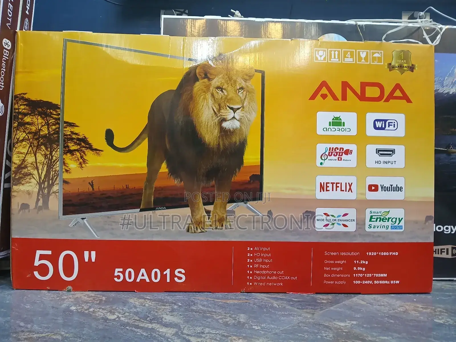 Anda 50 Inch Smart Netflix Youtube