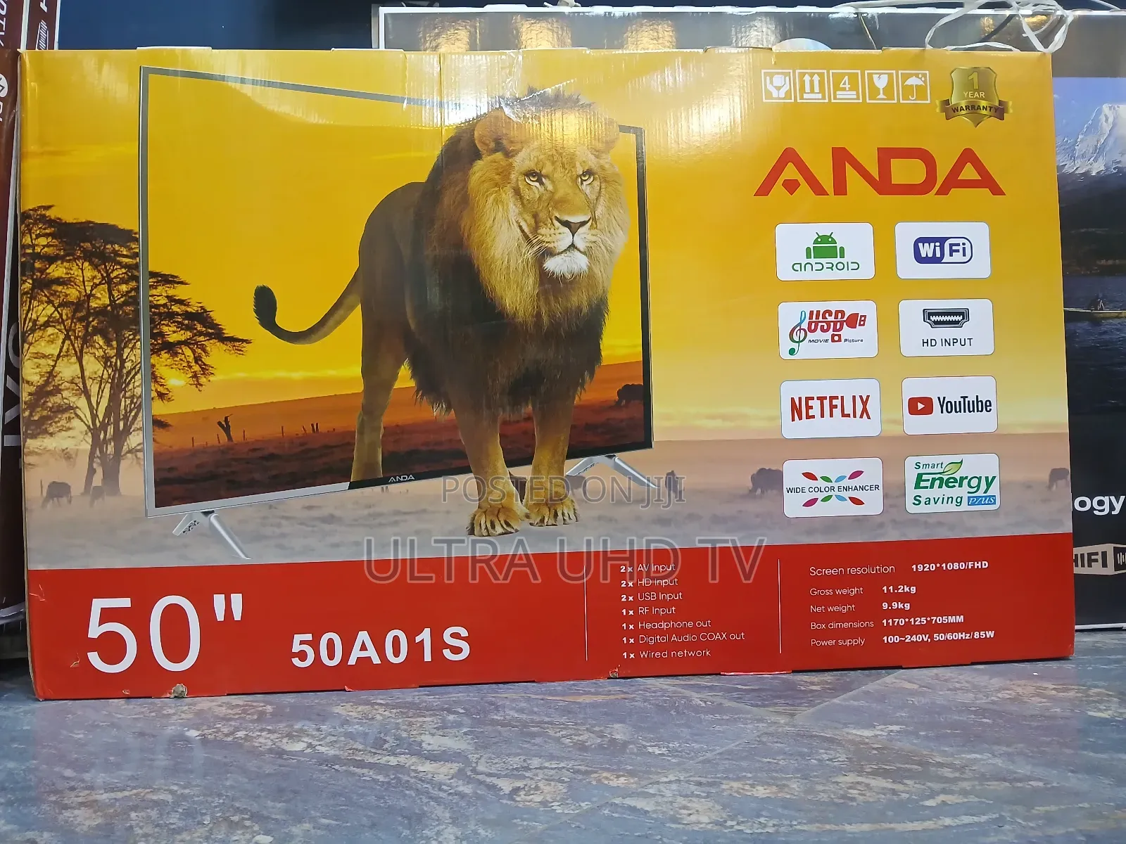 Anda 50 Inch Smart Netflix Youtube