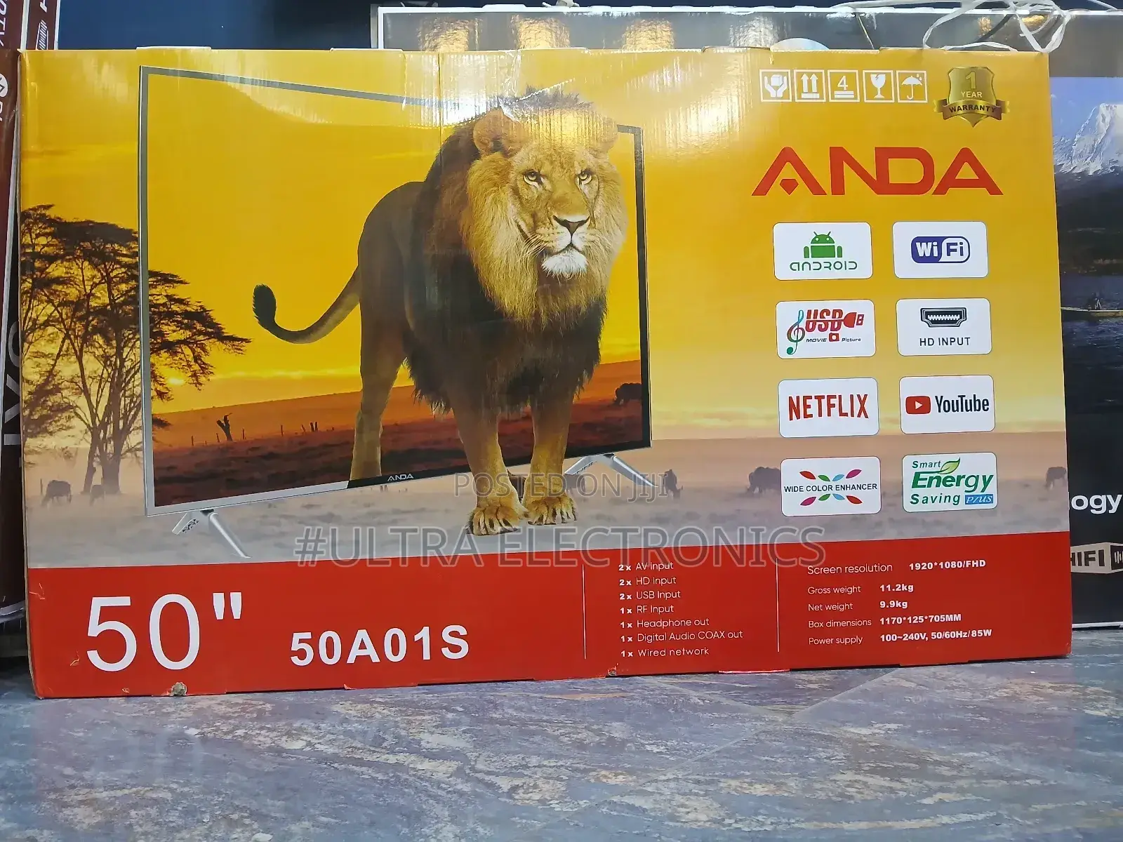 Anda 50 Inch Smart Netflix Youtube
