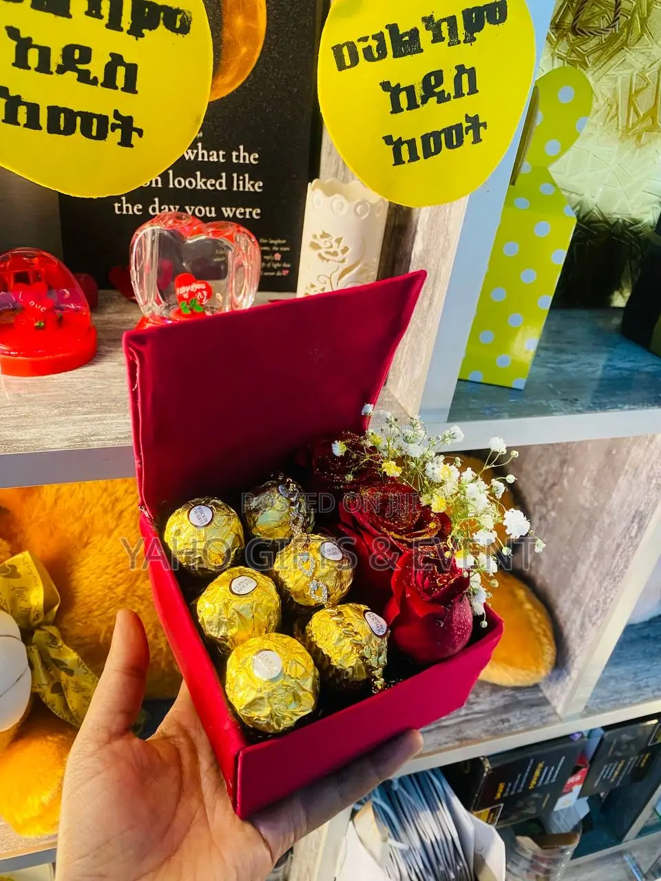 Chocolate,Flower and Bracelet Gift Set