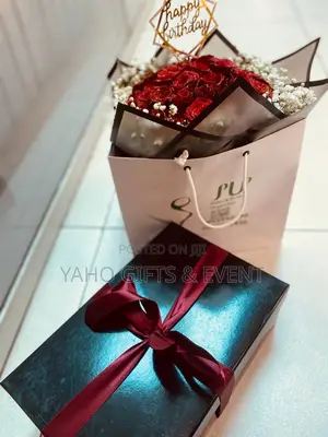 Birthday Flower With Gift Box