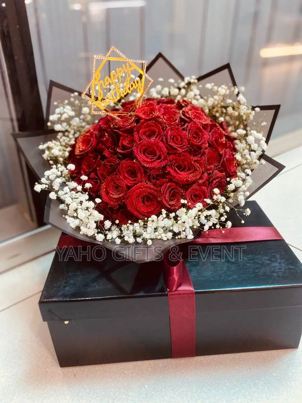 Birthday Flower With Gift Box