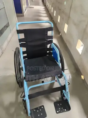 Non Foldable Stainless With Big Wheels Wheelchair Medical