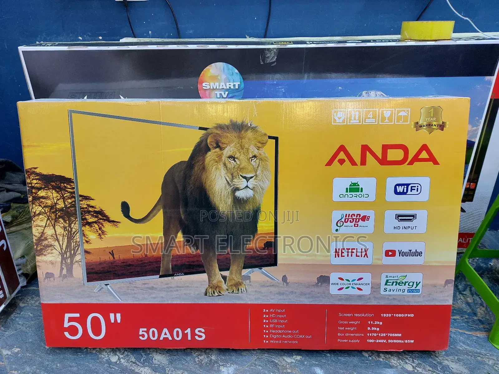 Anda 50 Inch Smart Double Glass Smart Uhd