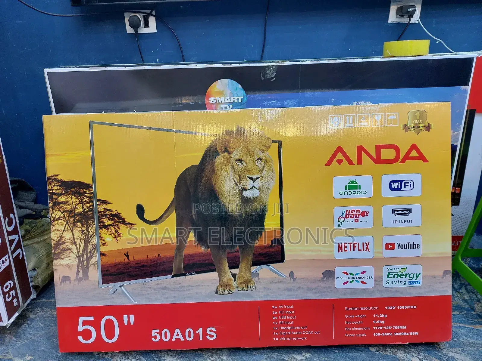 Anda 50 Inch Smart Double Glass Smart Uhd