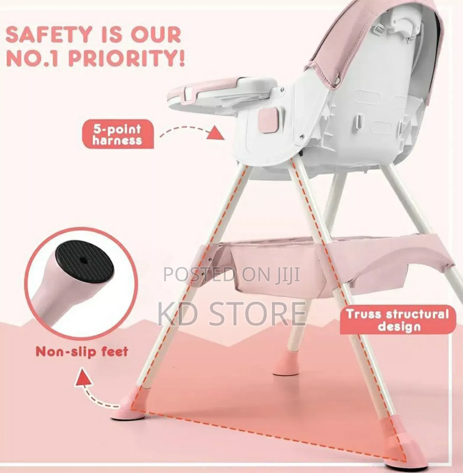 Multifunctional Baby Feeding Chair – Foldable Adjustable!