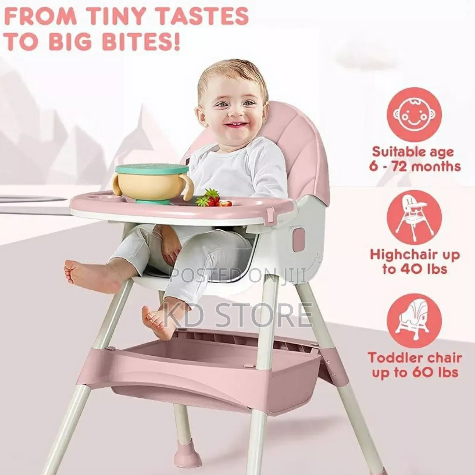 Multifunctional Baby Feeding Chair – Foldable Adjustable!