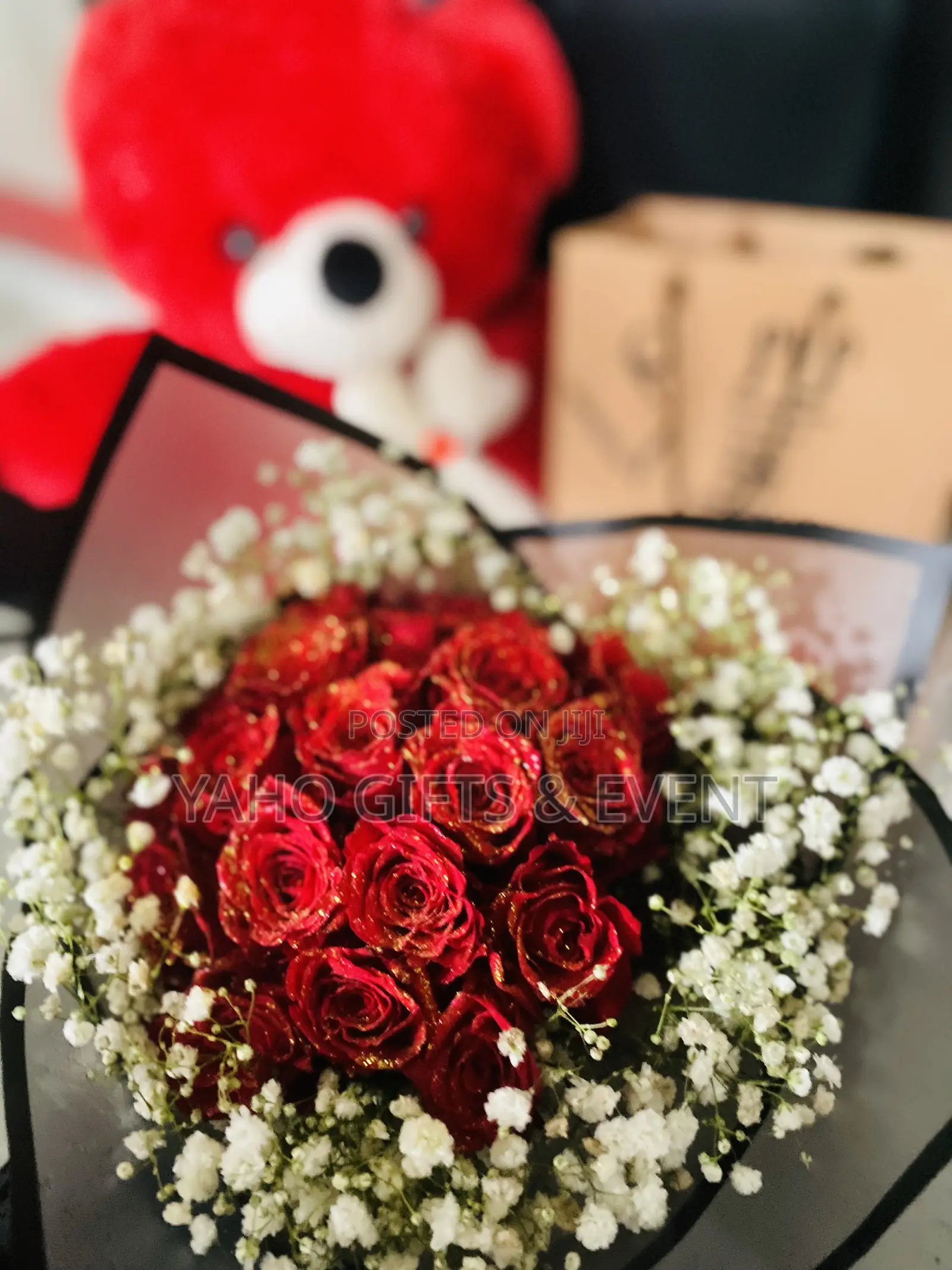 Full Chocolate ,Flower And Large Toy