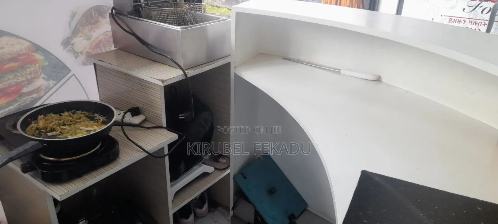 Cafe Bar and Chairs With Their Tables