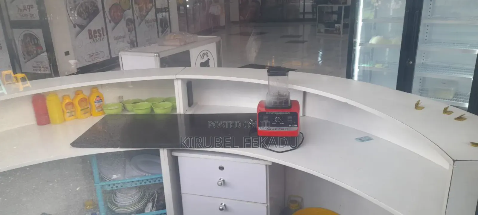 Cafe Bar and Chairs With Their Tables