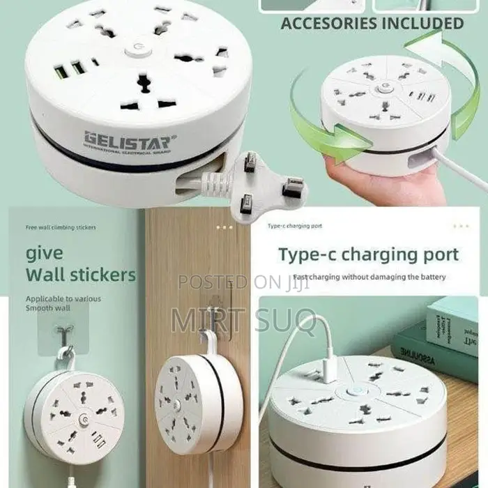 Gelistar Retractable Power Strip
