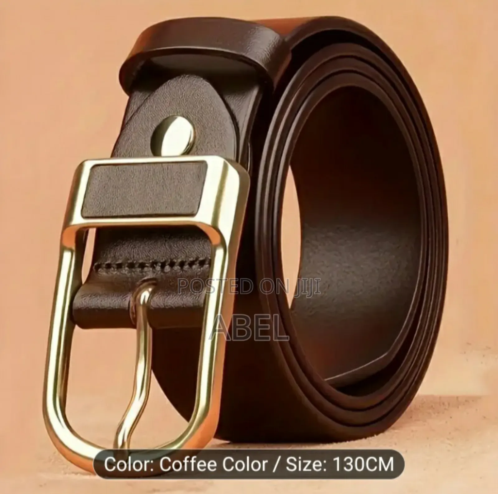 Men's Vintage Belt With Thickened Alloy Golden Buckle