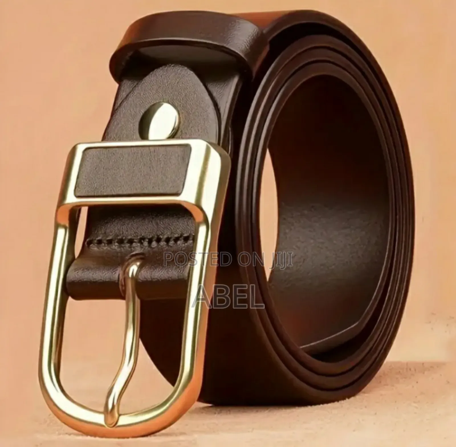 Men's Vintage Belt With Thickened Alloy Golden Buckle