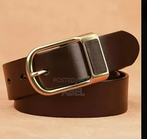 Men's Vintage Belt With Thickened Alloy Golden Buckle