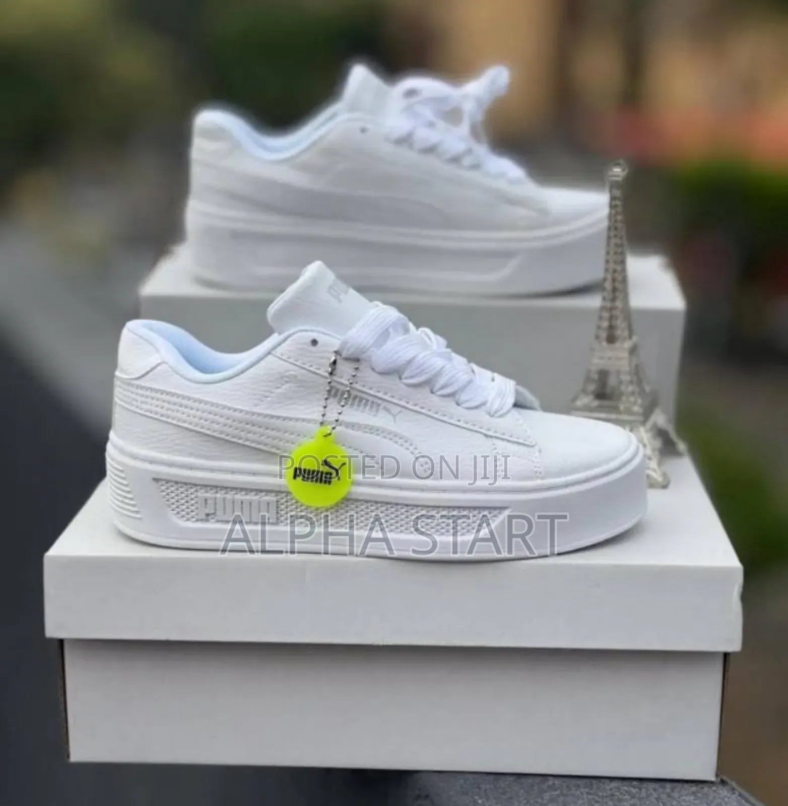 Puma Smash V3 Double Sole Platform ’Triple White’ Men’S Sho