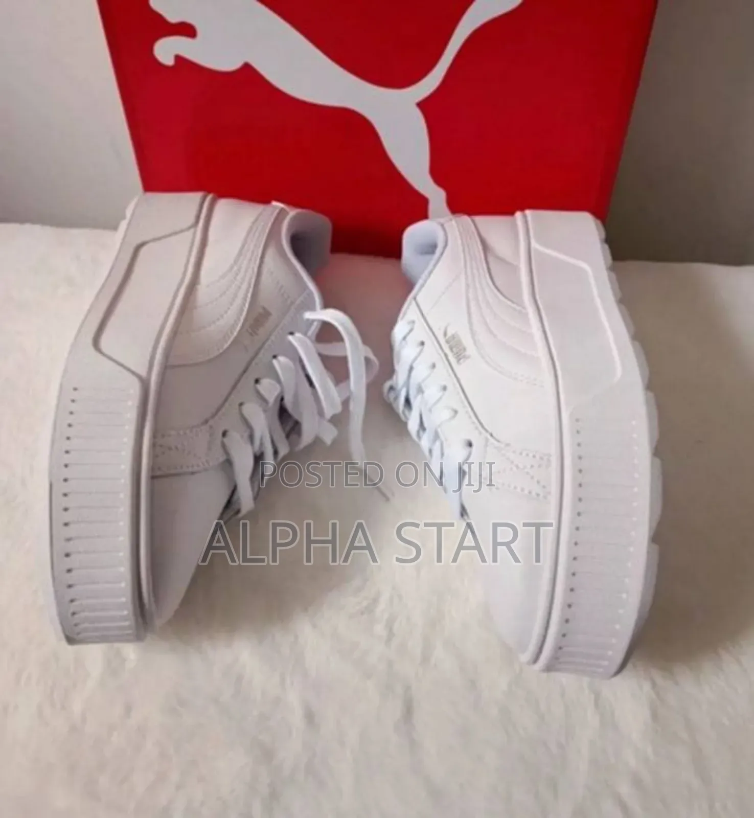 Puma Smash V3 Double Sole Platform ’Triple White’ Men’S Sho