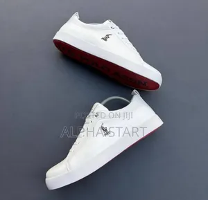 U.S. Polo Assn Casual ‘Triple White’ Men’S Flat Leather Shoes